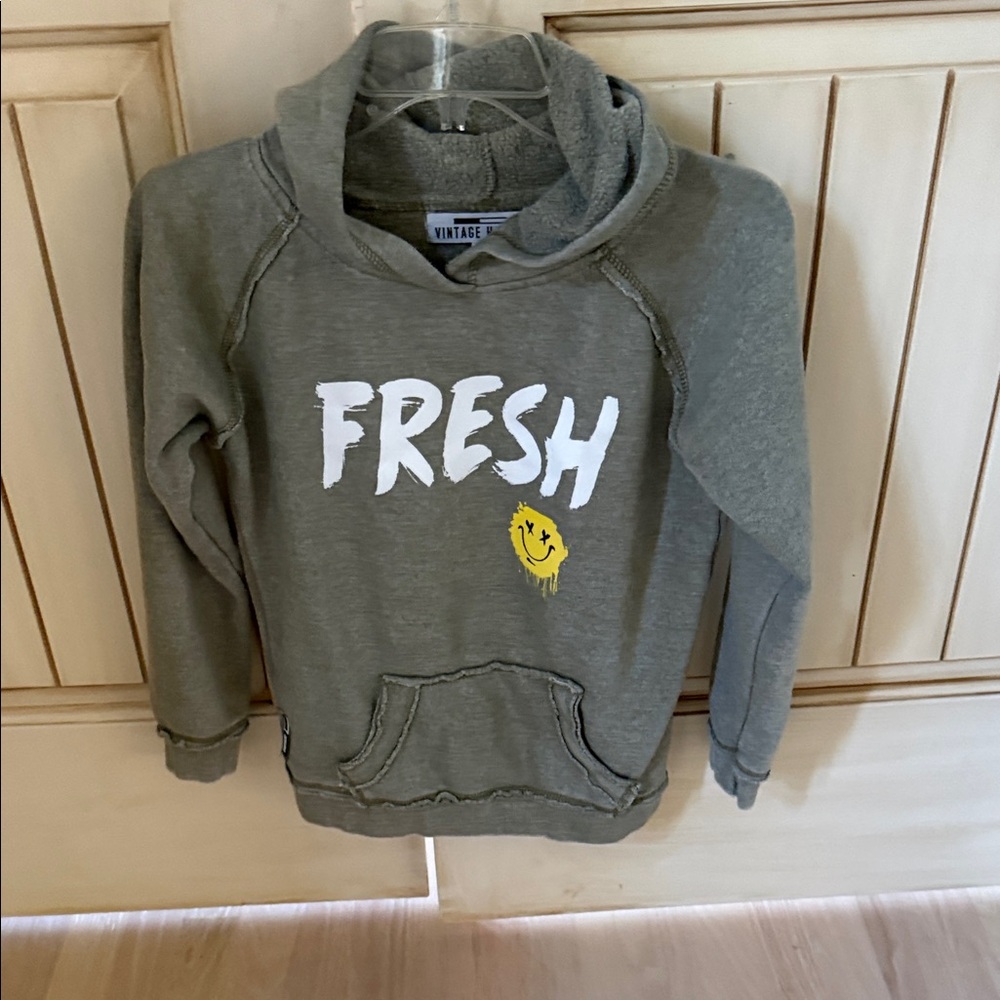 Vintage Kids Gray Hoodie with Fresh Design